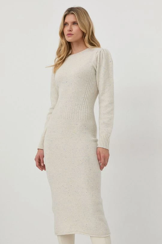 Γυναικεία Φορέματα Μάλλινο φόρεμα Twinset μπεζ, 4 Γυναικεία Φορέματα Μάλλινο φόρεμα Twinset μπεζ, - Image 2