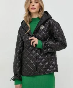 Γυναικεία Κοντά μπουφάν Μπουφάν Twinset μαύρο,