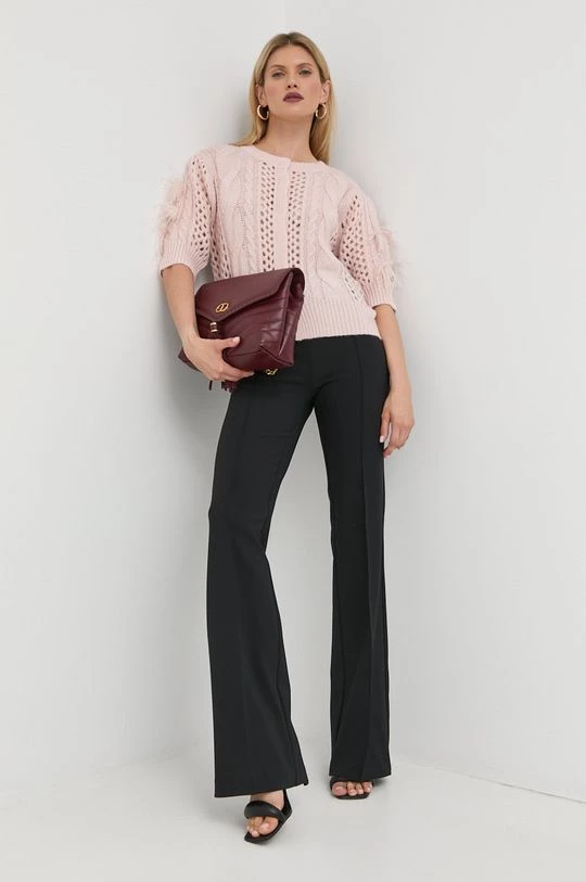 Γυναικεία Με φερμουάρ Ζακέτα από μίγμα μαλλιού Twinset ροζ, 4 Γυναικεία Με φερμουάρ Ζακέτα από μίγμα μαλλιού Twinset ροζ, - Image 2