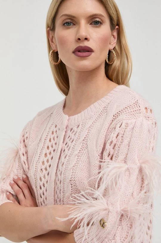 Γυναικεία Με φερμουάρ Ζακέτα από μίγμα μαλλιού Twinset ροζ, 6 Γυναικεία Με φερμουάρ Ζακέτα από μίγμα μαλλιού Twinset ροζ, - Image 4