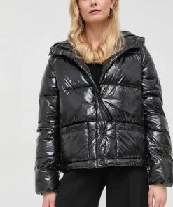 Γυναικεία Κοντά μπουφάν Μπουφάν Twinset μαύρο,