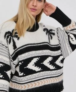 Γυναικεία Χωρίς φερμουάρ Πουλόβερ με προσθήκη μαλλιού Twinset χρώμα: μαύρο