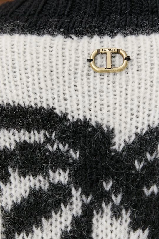 Γυναικεία Χωρίς φερμουάρ Πουλόβερ με προσθήκη μαλλιού Twinset χρώμα: μαύρο 7 Γυναικεία Χωρίς φερμουάρ Πουλόβερ με προσθήκη μαλλιού Twinset χρώμα: μαύρο - Image 5