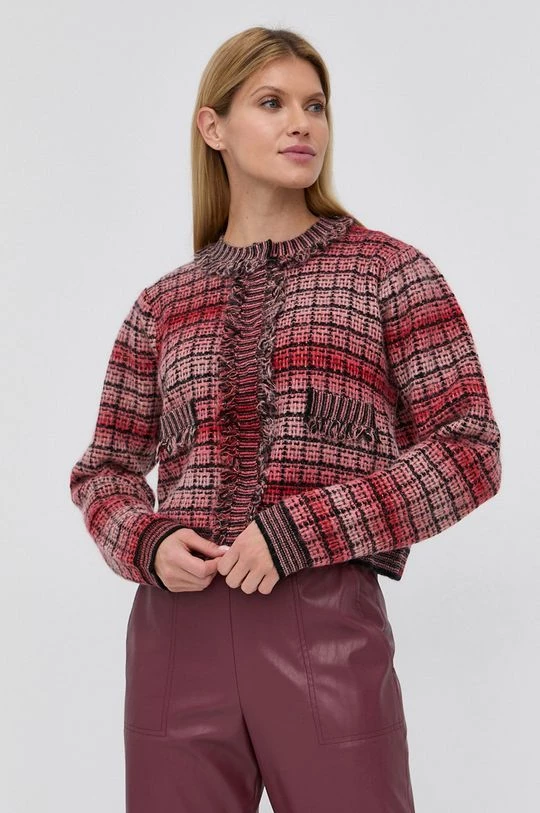 Γυναικεία Με φερμουάρ Ζακέτα από μίγμα μαλλιού Twinset χρώμα: κόκκινο 3 Γυναικεία Με φερμουάρ Ζακέτα από μίγμα μαλλιού Twinset χρώμα: κόκκινο