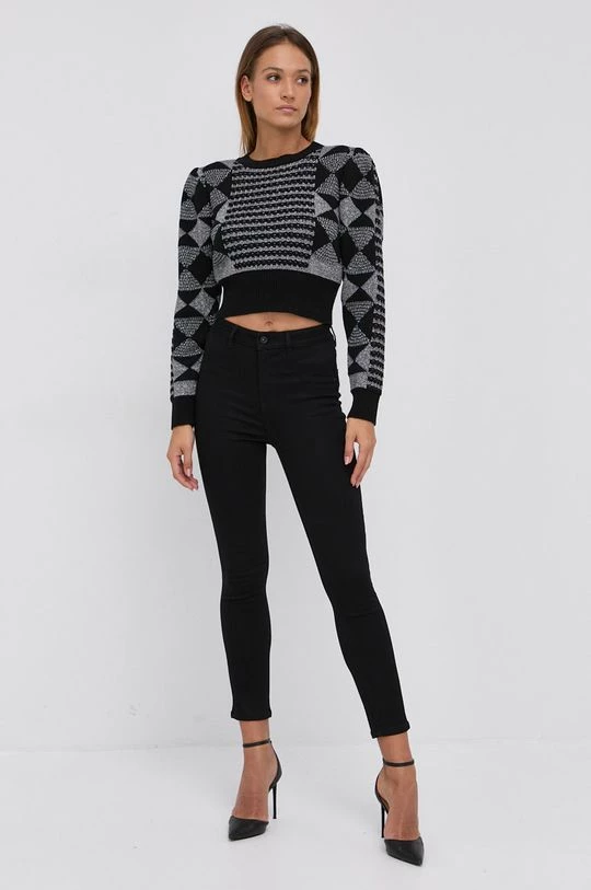 Γυναικεία Χωρίς φερμουάρ Πουλόβερ με προσθήκη μαλλιού Twinset χρώμα: μαύρο 4 Γυναικεία Χωρίς φερμουάρ Πουλόβερ με προσθήκη μαλλιού Twinset χρώμα: μαύρο - Image 2