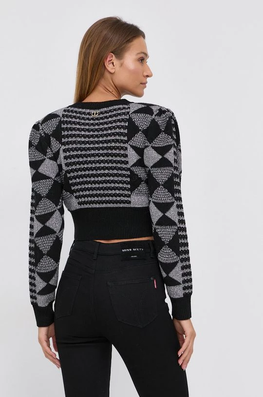 Γυναικεία Χωρίς φερμουάρ Πουλόβερ με προσθήκη μαλλιού Twinset χρώμα: μαύρο 5 Γυναικεία Χωρίς φερμουάρ Πουλόβερ με προσθήκη μαλλιού Twinset χρώμα: μαύρο - Image 3