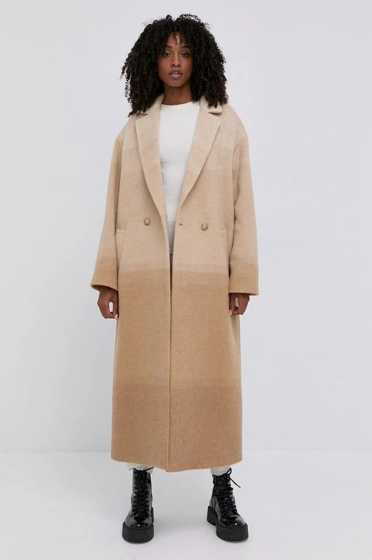 Γυναικεία Παλτά Παλτό από μείγμα μαλλιού Twinset μπεζ 3 Γυναικεία Παλτά Παλτό από μείγμα μαλλιού Twinset μπεζ