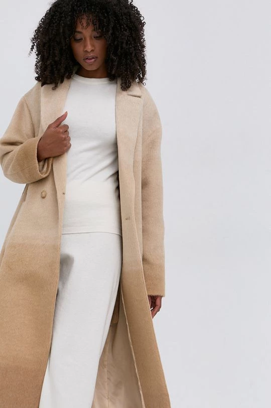Γυναικεία Παλτά Παλτό από μείγμα μαλλιού Twinset μπεζ 4 Γυναικεία Παλτά Παλτό από μείγμα μαλλιού Twinset μπεζ - Image 2