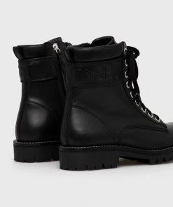 Γυναικεία Μποτάκια Δερμάτινες μπότες Twinset χρώμα: μαύρο -Twinset Κατάστημα unnamed file 527