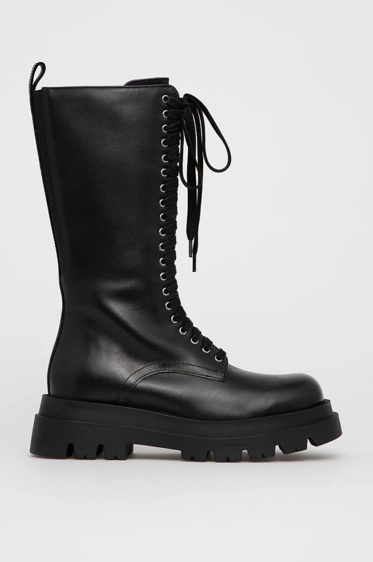 Γυναικεία Μποτάκια Δερμάτινα Workers Twinset χρώμα: μαύρο 3 Γυναικεία Μποτάκια Δερμάτινα Workers Twinset χρώμα: μαύρο