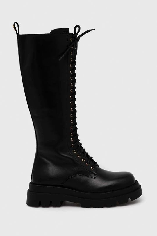 Γυναικεία Μπότες Δερμάτινες μπότες Twinset Anfibio χρώμα: μαύρο 2 Γυναικεία Μπότες Δερμάτινες μπότες Twinset Anfibio χρώμα: μαύρο