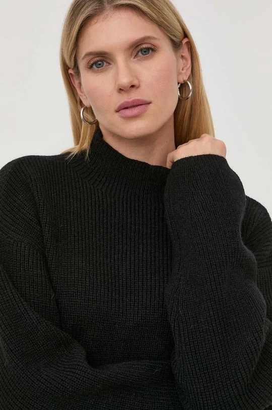 Γυναικεία Χωρίς φερμουάρ Πουλόβερ με προσθήκη μαλλιού Twinset χρώμα: μαύρο, 6 Γυναικεία Χωρίς φερμουάρ Πουλόβερ με προσθήκη μαλλιού Twinset χρώμα: μαύρο, - Image 4