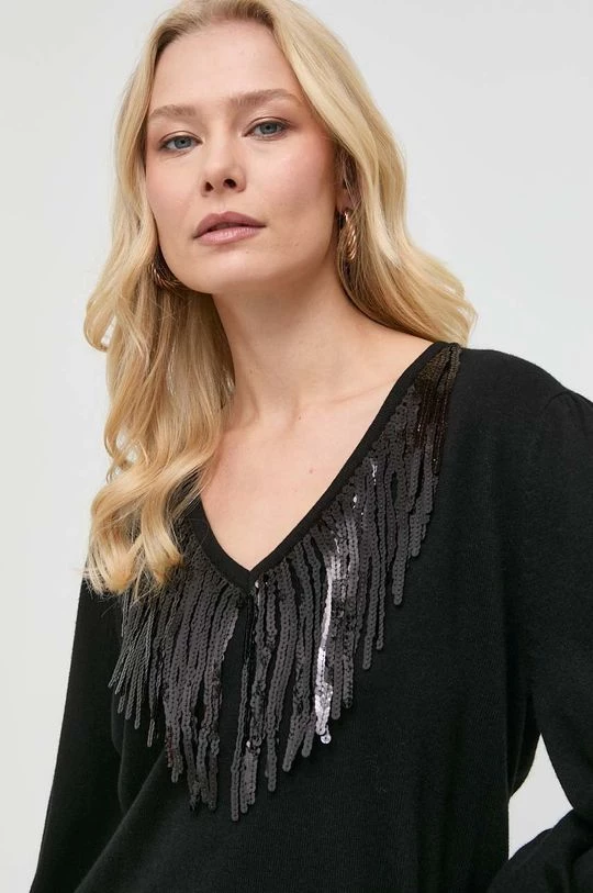 Γυναικεία Χωρίς φερμουάρ Πουλόβερ με προσθήκη μαλλιού Twinset χρώμα: μαύρο, 6 Γυναικεία Χωρίς φερμουάρ Πουλόβερ με προσθήκη μαλλιού Twinset χρώμα: μαύρο, - Image 4