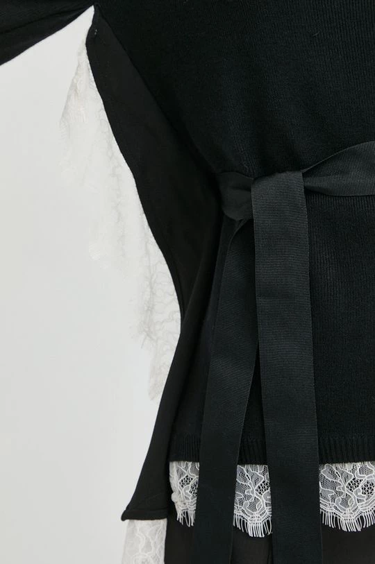 Γυναικεία Μπλούζες Μπλούζα από μείγμα μαλλιού Twinset χρώμα: μαύρο 7 Γυναικεία Μπλούζες Μπλούζα από μείγμα μαλλιού Twinset χρώμα: μαύρο - Image 5