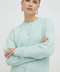 Γυναικεία Με φερμουάρ Ζακέτα από μίγμα μαλλιού Twinset τιρκουάζ