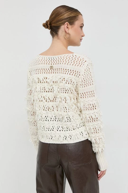 Γυναικεία Χωρίς φερμουάρ Πουλόβερ με προσθήκη μαλλιού Twinset χρώμα: μπεζ, 5 Γυναικεία Χωρίς φερμουάρ Πουλόβερ με προσθήκη μαλλιού Twinset χρώμα: μπεζ, - Image 3