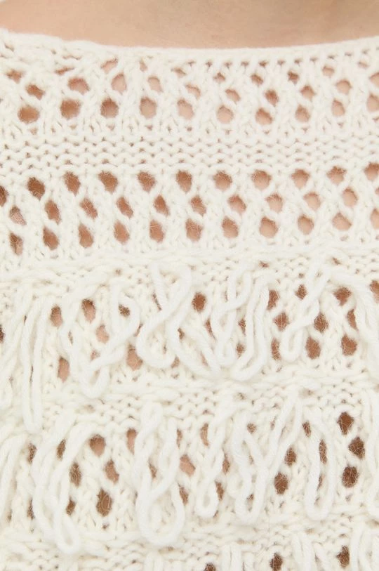 Γυναικεία Χωρίς φερμουάρ Πουλόβερ με προσθήκη μαλλιού Twinset χρώμα: μπεζ, 7 Γυναικεία Χωρίς φερμουάρ Πουλόβερ με προσθήκη μαλλιού Twinset χρώμα: μπεζ, - Image 5