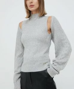 Γυναικεία Χωρίς φερμουάρ Γιλέκο Twinset γκρι,