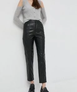 Γυναικεία Υφασμάτινα Παντελόνι Twinset μαύρο,