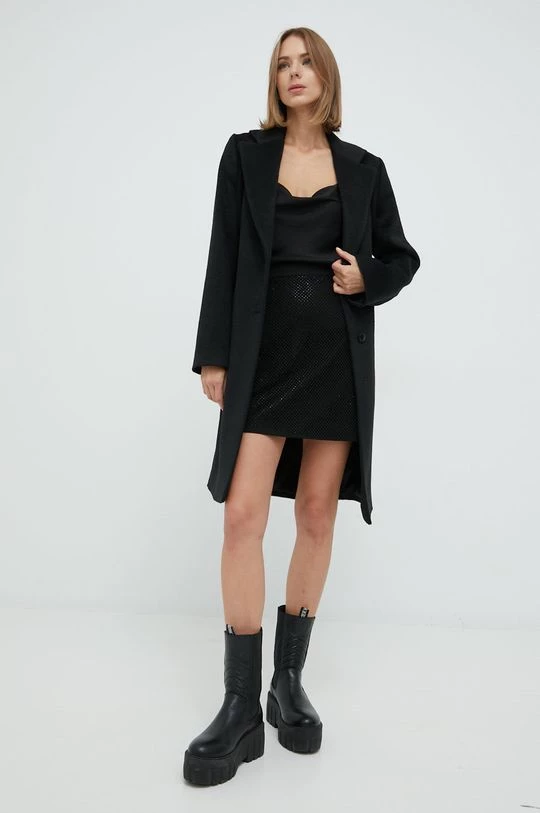 Γυναικεία Παλτά Μάλλινο παλτό Twinset μαύρο, 4 Γυναικεία Παλτά Μάλλινο παλτό Twinset μαύρο, - Image 2