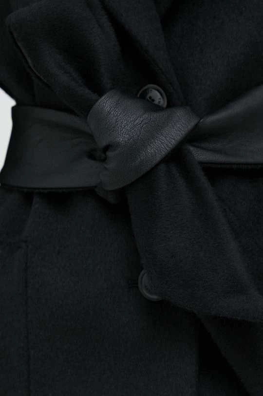 Γυναικεία Παλτά Μάλλινο παλτό Twinset μαύρο, 7 Γυναικεία Παλτά Μάλλινο παλτό Twinset μαύρο, - Image 5