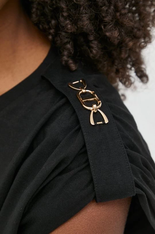 Γυναικεία Κοντομάνικο Βαμβακερό μπλουζάκι Twinset μαύρο 7 Γυναικεία Κοντομάνικο Βαμβακερό μπλουζάκι Twinset μαύρο - Image 5