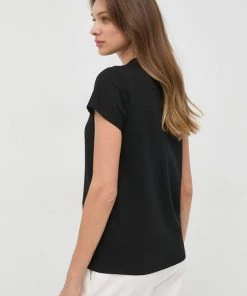 Γυναικεία Κοντομάνικο Βαμβακερό μπλουζάκι Twinset μαύρο -Twinset Κατάστημα unnamed file 823