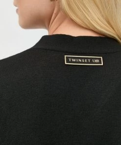 Γυναικεία Φορέματα Φόρεμα από μείγμα μαλλιού Twinset μαύρο, -Twinset Κατάστημα unnamed file 842