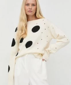 Γυναικεία Χωρίς φερμουάρ Πουλόβερ με προσθήκη μαλλιού Twinset χρώμα: μπεζ,