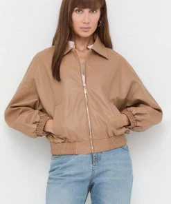 Γυναικεία Κοντά μπουφάν Μπουφάν Twinset μπεζ,