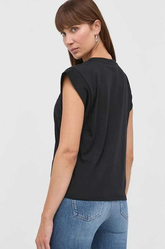 Γυναικεία Κοντομάνικο Βαμβακερό τοπ Twinset μαύρο 5 Γυναικεία Κοντομάνικο Βαμβακερό τοπ Twinset μαύρο - Image 3