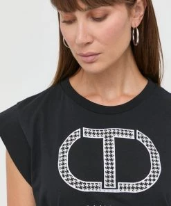 Γυναικεία Κοντομάνικο Βαμβακερό τοπ Twinset μαύρο 10 Γυναικεία Κοντομάνικο Βαμβακερό τοπ Twinset μαύρο -Twinset Κατάστημα unnamed file 875