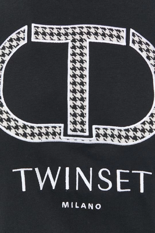 Γυναικεία Κοντομάνικο Βαμβακερό τοπ Twinset μαύρο 7 Γυναικεία Κοντομάνικο Βαμβακερό τοπ Twinset μαύρο - Image 5