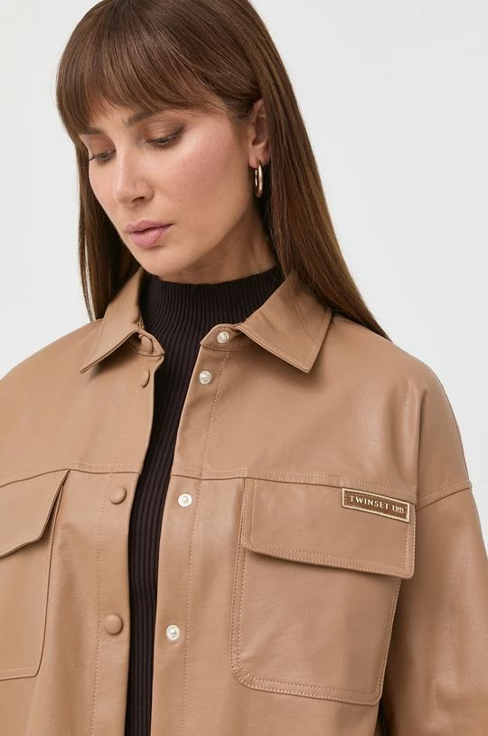 Γυναικεία Πουκάμισα Πουκάμισο Twinset μπεζ, 7 Γυναικεία Πουκάμισα Πουκάμισο Twinset μπεζ, - Image 5