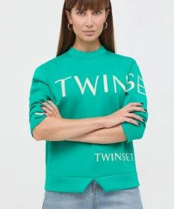 Γυναικεία Χωρίς φερμουάρ Μπλούζα Twinset τιρκουάζ,