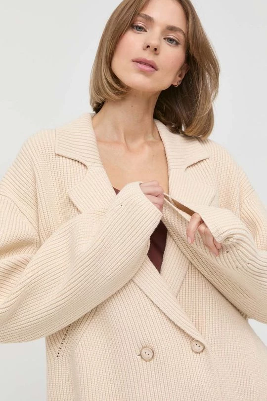 Γυναικεία Με φερμουάρ Πλεκτή ζακέτα Twinset μπεζ 3 Γυναικεία Με φερμουάρ Πλεκτή ζακέτα Twinset μπεζ