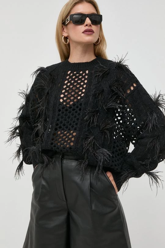 Γυναικεία Χωρίς φερμουάρ Πουλόβερ με προσθήκη μαλλιού Twinset χρώμα: μαύρο, 3 Γυναικεία Χωρίς φερμουάρ Πουλόβερ με προσθήκη μαλλιού Twinset χρώμα: μαύρο,