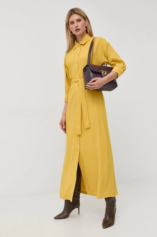 Γυναικεία Φορέματα Φόρεμα Twinset κίτρινο, 4 Γυναικεία Φορέματα Φόρεμα Twinset κίτρινο, - Image 2