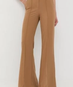 Γυναικεία Υφασμάτινα Παντελόνι Twinset μπεζ,