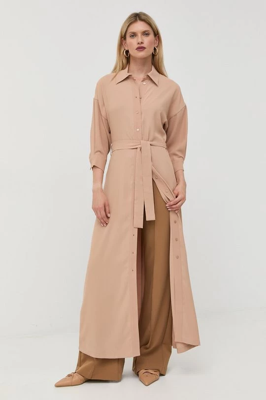 Γυναικεία Υφασμάτινα Παντελόνι Twinset μπεζ, 4 Γυναικεία Υφασμάτινα Παντελόνι Twinset μπεζ, - Image 2