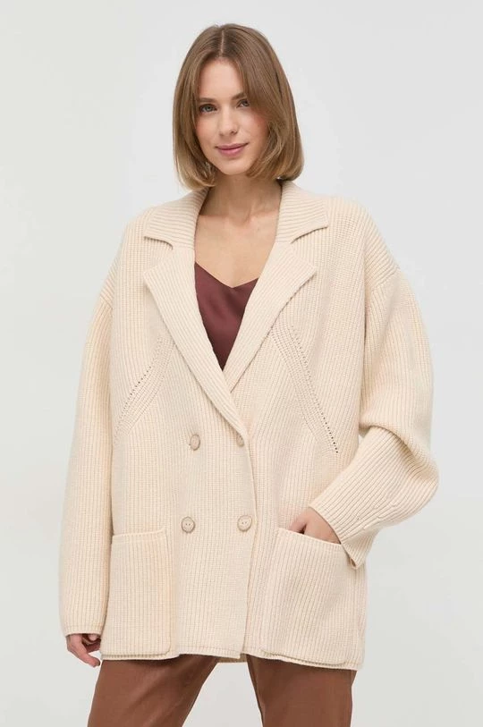 Γυναικεία Με φερμουάρ Πλεκτή ζακέτα Twinset μπεζ 6 Γυναικεία Με φερμουάρ Πλεκτή ζακέτα Twinset μπεζ - Image 4