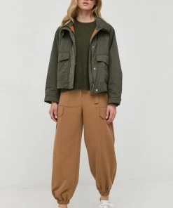 Γυναικεία Υφασμάτινα Παντελόνι Twinset μπεζ,