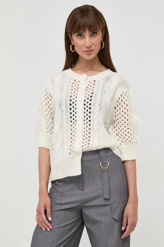 Γυναικεία Με φερμουάρ Ζακέτα από μίγμα μαλλιού Twinset μπεζ, 3 Γυναικεία Με φερμουάρ Ζακέτα από μίγμα μαλλιού Twinset μπεζ,